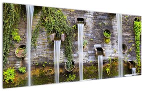 Tablou - Zid de piatră, Hamburg, Germania (120x50 cm)