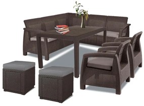 Set de mobilier de grădină Corfu Relax duo cub maro