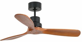Ventilator de tavan FARO 33517DC MINI LANTAU lemn/negru + telecomandă