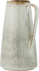 Carafă din ceramică artizanală natur cu finisaj texturat în tonuri de bej și maro, 1500 ml, 13×24 cm, „Fleur"