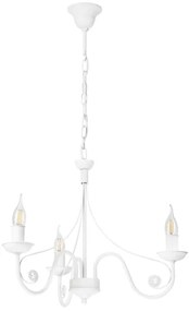 Lustră pe lanț DONATO 3xE14/40W/230V alb