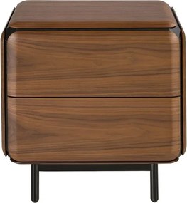 Noptiera design LUX cu sertare Walnut Veneer
