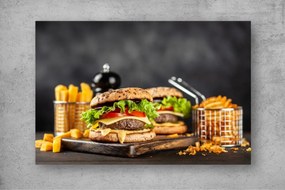 Tapet Premium Canvas - Burgeri cu cartofi prajiti