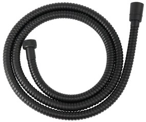 Furtun de dus, Ferro, 150 cm, negru mat