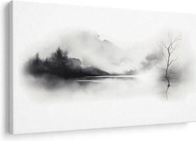 Tablou - pictură cu cerneală de peisaj (90x60 cm)