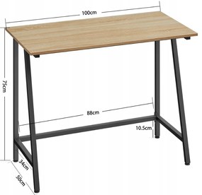 Set pentru birou masa de birou TAYLOR SONOMA 100x50 cm + scaun de birou AVOLA VELVET roz inchis