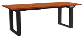Masă înălțime reglabilă OfficeTech Strong 200 x 80 cm, picioare negre, cireș
