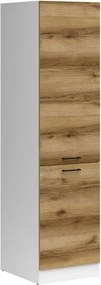 Dulap JUNONA LINE, alb/stejar, PAL, cu 2 usi, 58x50x196 cm