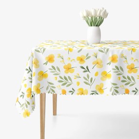 Goldea față de masă teflonată - flori primula de seară 120 x 180 cm