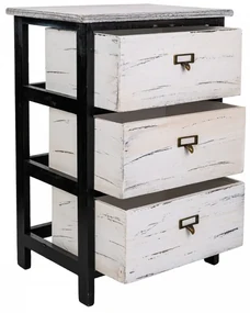 Comoda cu 3 sertare Prier, Creaciones Meng, 40x29x58 cm, lemn de paulownia