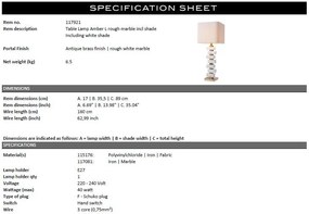 Veioza, lampa de masa design LUX Amber L