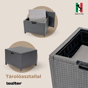 Set de mobilier de grădină Venus cu 4 locuri, grafit