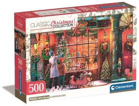 Crăciun Old Toy Shop i puzzle Clementoni de 500 de piese