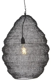 Lampă suspendată orientală neagră 45 cm - Nidum L