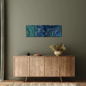 Tablou - Marmură de agat (cu ceas) (90x30 cm)