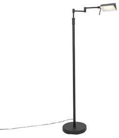 Lampa de podea de design neagră incluzând LED cu dimmer tactil - Notia