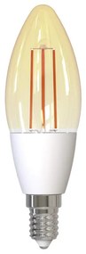 Bec inteligent LED Wireless Homeflow B-5007, E14, 4.5W (25W), 400lm, dimabil, filament, lumina calda, Control de pe telefonul mobil