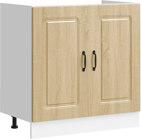 vidaXL Dulap de bază pentru chiuvetă Stejar Sonoma Lemn prelucrat