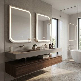 Oglindă LED ZONE 80x60 BRUSH NICKEL