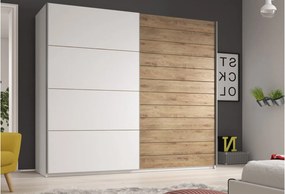 Dulap lemn masiv Lunaris –, 270 × 210 × 61 cm - Stejar deschis