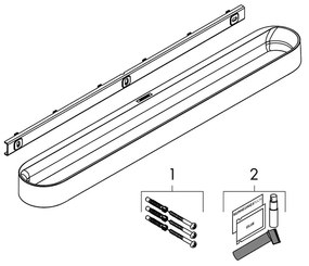 Portprosop, Hansgrohe, WallStoris, negru mat