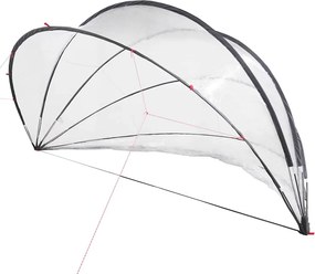 vidaXL Dom pentru piscină Manual Transparent 472 x 460 x 229 cm PVC