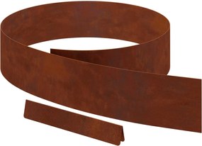 vidaXL Margine pentru gazon 4 pcs Ruginit 450 x 0.05 x 15 cm
