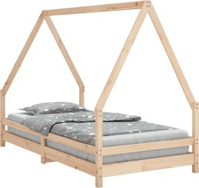 vidaXL Cadru de pat pentru copii, 90x190 cm, lemn masiv de pin
