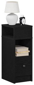vidaXL Noptiera cu sertar Negru 25x31x66 cm