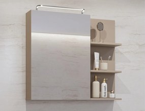 Dulap lemn masiv baie Irvella, 78 × 71 × 18 cm - Crem