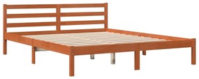 844148 vidaXL Cadru de pat, maro ceruit, 180x200 cm, lemn masiv de pin