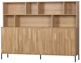 Bibliotecă din lemn de stejar 200x150 cm Gravure – WOOOD