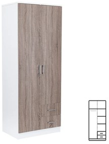 Dulap Miami 80x205 cm stejar York-alb