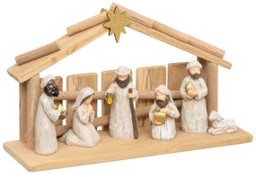 Iisus nașterea + 7 figurine, 30 x 18 cm