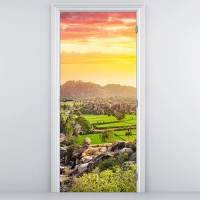Fototapet pentru ușă - Valea Hampi din India (95x205cm)