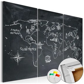 Tablou din plută - Geography lesson [Cork Map]