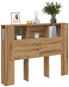 vidaXL Tăblie pat dulap stejar artizanal 140x18,5x102,5 cm lemn
