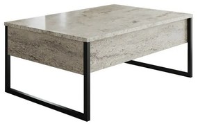 Măsuță de conferință Luxe Travertine și Negru