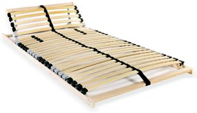 vidaXL Bază de pat cu șipci, 28 șipci, 7 zone, 80 x 200 cm