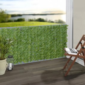 Paravan pentru balcon verde din plastic 300x100 cm Ivy – Maximex