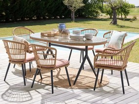 Set mobilier de grădină Aliza (natural). 1080364