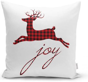 Set 4 fețe de pernă și un napron de masă cu model de Crăciun Minimalist Cushion Covers Christmas Tartan