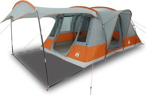 vidaXL Cort de camping tunel 5 persoane, gri/portocaliu, impermeabil