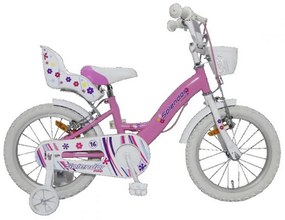 Bicicleta pentru copii NOVOKIDS™ Splend'Or PRO Line Edition, Cu cosulet, Roti 16" inch, Maxim 35 kg, Cadru din otel, Roti ajutatoare detasabile,