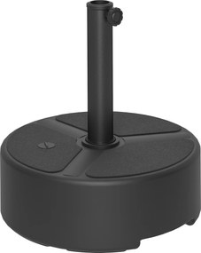 Outsunny Suport umbrelă din HDPE umplabil 18kg/20kg cu nisip/apă, rotund Negru | Aosom Romania