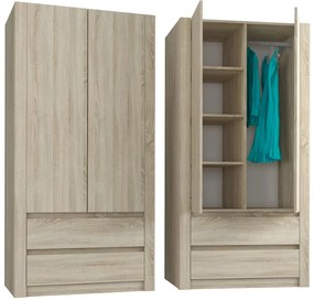 Dulap modern cu două uși MODERN B20 180 x 90 x 55 cm - diferite variante de culoare sonoma