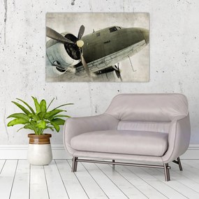 Tablou - Avion vechi cu elice (90x60 cm)