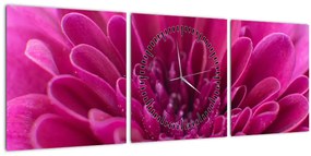 Tablou cu floare (cu ceas) (90x30 cm)