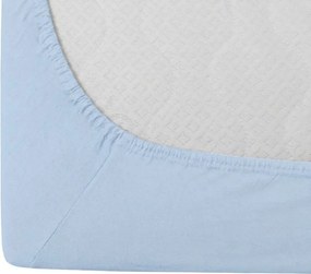 Cearsaf Jersey cu elastic 90x200 cm albastru deschis