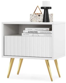 Noptieră Biel B3  (alb + auriu). 1098855